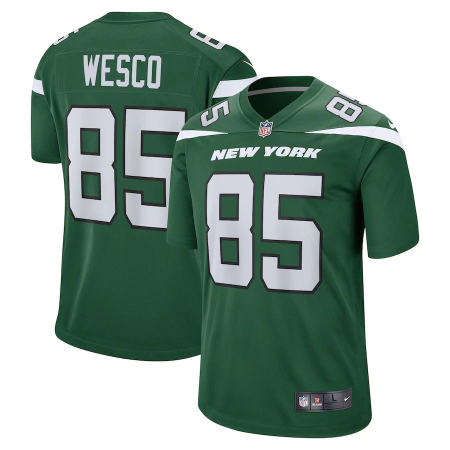 Men New York Jets #85 Trevon Wesco Nike Gotham Green Game NFL Jersey
